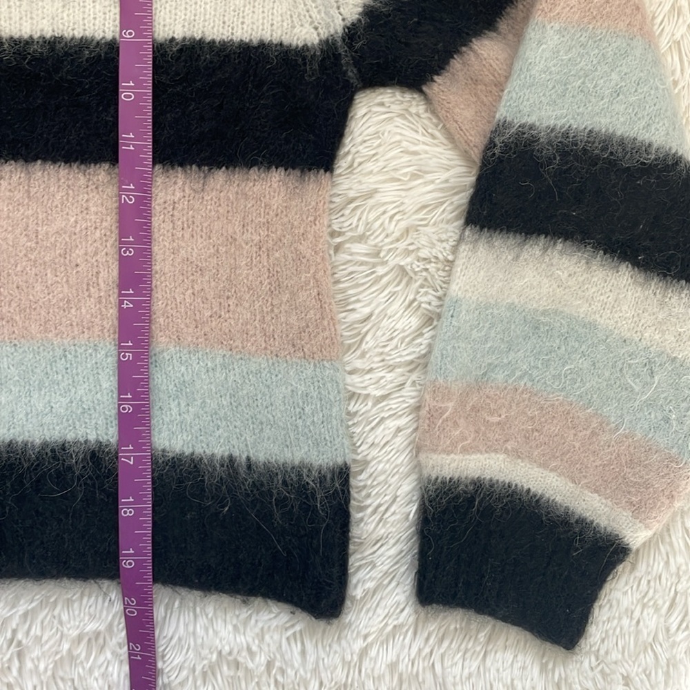 Ba&sh lady pullover Alpaca striped sweater made in Italy  - size 0 - Picture 8 of 10